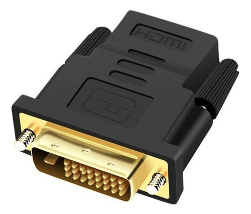 Adaptador Dvi Macho (24+1) X Hdmi Fêmea Banhados A Ouro