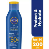 Protector Solar Nivea Sun Loción Hidratante Fps 50 200ml