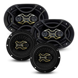 Kit Alto-falante Facil Bravox 6x9 + 6 240w Rms Linha Gold