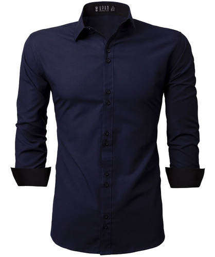 Camisa Social Masculina Slim Fácil Passar E Não Solta Tinta