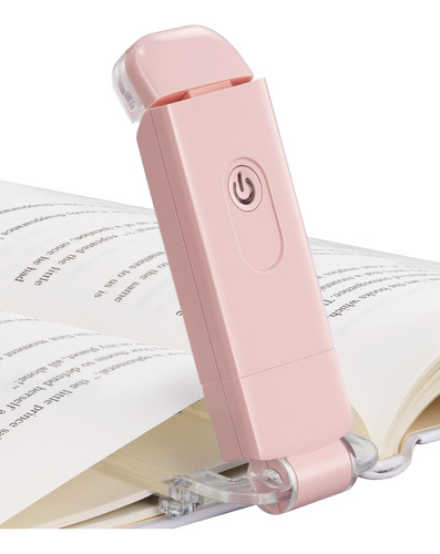 Luz De Libro Recargable Usb C/bloqueo De Luz Azul - L Pink 