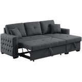 Sofa Cama De Tela Color Grisos 83p Marca Devion Furniture
