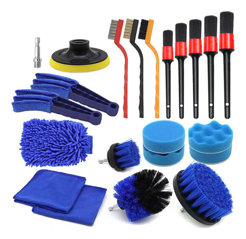 Kit De Cepillos Limpieza Auto Multifunción