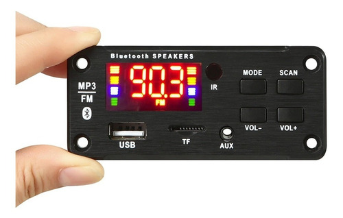 01 Player Decodificador Mp3 Amplificado 2x25w Bluetooth Usb