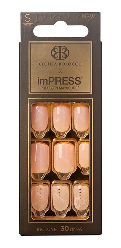 Uñas Impress Kiss Cecilia Bolocco - Royal Marble Imsibeauty