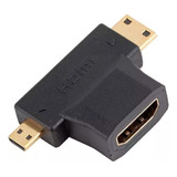 Adaptador Convertidor Hdmi Hembra A Mini + Micro Hdmi Macho