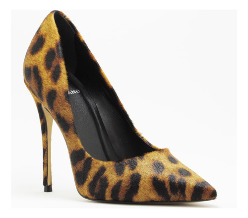 Scarpin Animal Print Carrano Em Couro