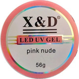 Gel De Unha X&d Transparent 1 Unid. 56g Led Uv Xd Branco Cor Pink Nude