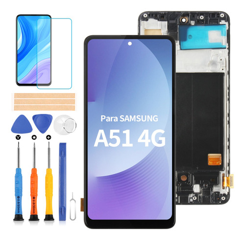 Para Samsung A51 A515f Pantalla Táctil Lcd Con Marco Oled