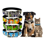 Collares Para Mascotas De Cuero Ajustable Collar Gato Perro
