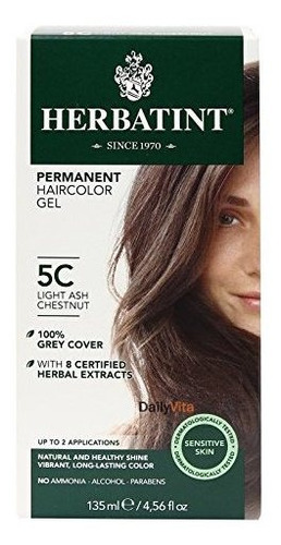 Herbatint, Permanent Herbal Haircolor Gel, 4c, Ash Chestnut,