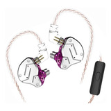 Auriculares In-ear 3.5mm Yinyoo Con Microfono Kz Zsn Purp...