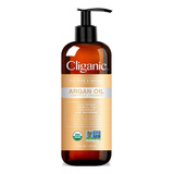 Cliganic Aceite De Argan Organico De 16 Onzas Con Bomba, 100