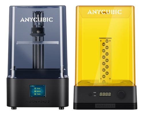 Impresora 3d Anycubic Mono 2 Con Lavadora Wash & Cure 2.0, Color Azul Y Negro, Amarillo Y Negro, 110 V/220 V