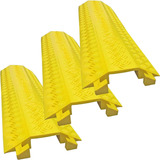 Protector De Cables Y Mangueras; Medium; Amarillo; Pack 3