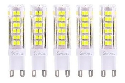 Pack 5 Ampolletas Led G9 6w Frío Y Cálido