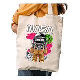 Tote Bag Nasa Espacio Bolso Estampado Comics Algodon Varios 