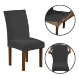 Kit 6 Capas Cadeira Jantar Spandex Luxo Decoração Elegante