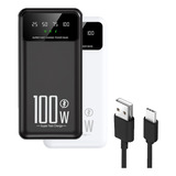 Power Bank Saiviek Kj-k70 20000mah Batería Externa 20w Carga Rapida Para Android,iPhone,cargador Portátil Pila Con Dos Luces Led,banco De Energía Con 4 Salidas Y 2 Entradas(2 Usb-a, V8, Tipo C)negro