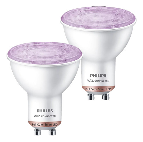 Lampara Philips Smart Led Dicroica Con Wifi 4.7w Gu10 Rgb X2