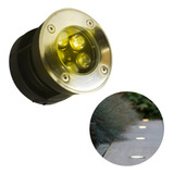 Lámpara Luz Led Cálida Empotrar Jardín Exterior 5w T3766 Color De La Estructura Negro