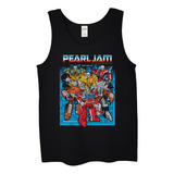 Polera Musculosa Pearl Jam Robots New York  Rock Abominatron