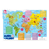 Quebra Cabeça Mapa Do Mundo - História E Geografia 200 Peças
