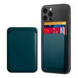 Wallet Magsafe Cuero Pu Verde iPhone 12 13 Pro Max Mini