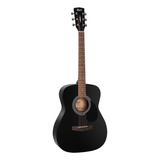 Guitarra Acustica Cort Af510 Bks Negro Con Funda