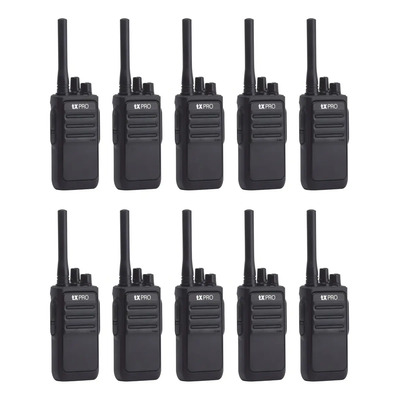 Kit 10 Radio Portátil Uhf 400-470 Mhz 16 Canales 2 Watts Color Negro | Envío gratis