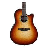 Guitarra Acústica-electrónica Exotic En Cognac Burst.