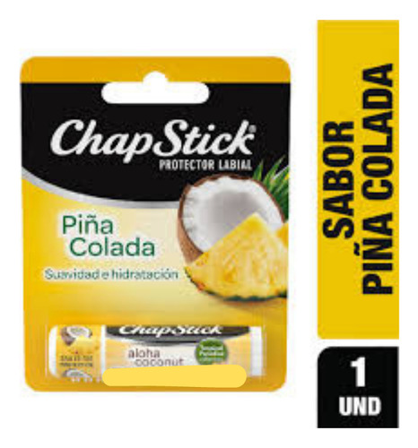 Chapstick Piña Colada X4g Acabado Brillante Color Amarillo