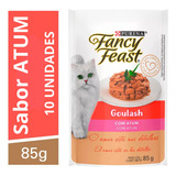 10 Sachês 85g Ração Úmida Fancy Feast Premium De Gato Adulto