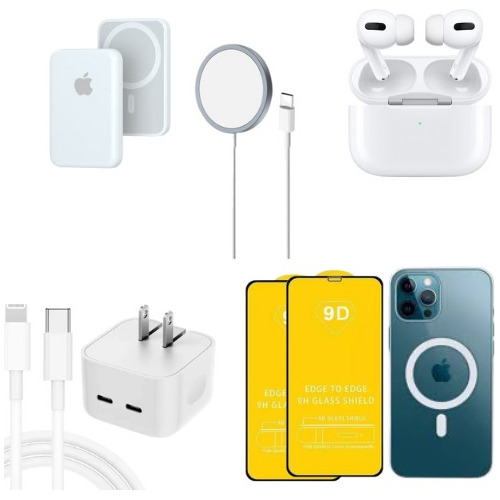 Pila Magsafe+cargador 35w+fundamg+cargadormg+earpods Pro 2da