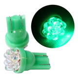 Foco Automotriz Luz 7 Leds Pellizco Verde Ds