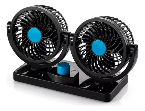 Ventilador Doble Para Carro Interior Usb 360° 2 Velocidades