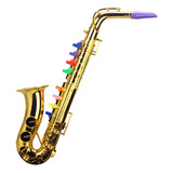 Saxofone Musical Infantil Prateado Para Instrumento Ens [u]
