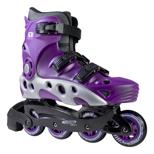 Patins Inline Recreação Traxart Spectro Roxo - 72mm Abec-5