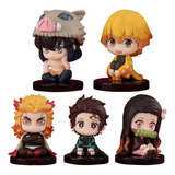 Figuras Demon Slayer Anime Collection Decoración Mini 5pcs