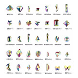 36 Cristales Para Uñas De Formas Surtidas - Material Vidrio