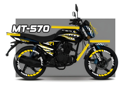 Kit Calcomanias Reflejantes Italika Ft 180 Ts Ft180 Tiburon | Envío gratis