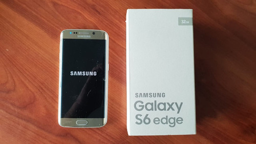 Samsung S6 Edge 32gb Gold Pantalla Astillada Batería Baja