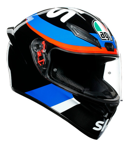 Casco Agv K-1 Vr46 Sky Racing Team Black/red . Agv