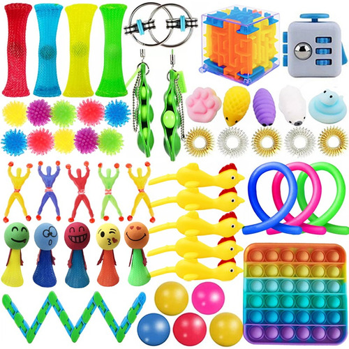 54pc Poppit Juguete 3d Empuje Burbuja Gadget Escritorio