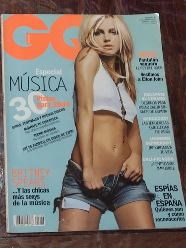 Revista Gq Britney Spears. De España. Artículo Elthon John 