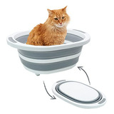 Caja De Arena Plegable Para Gatos Pequeños, Impermeable Y De