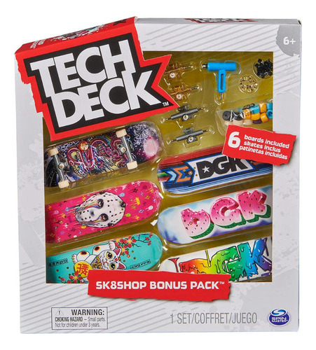 Skate De Dedo 6 Shapes Tech Deck Pro Coleção