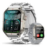 Gps Reloj Inteligente Para Hombre Brújula Deporte Smartwatch Color De La Correa Gray Silicona