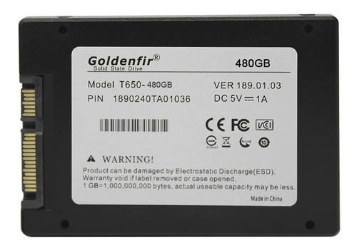 Disco Sólido Interno Ssd 2.5  Goldenfir 480gb Preto Sata Iii