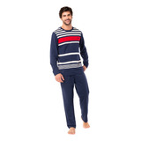 Pijama Largo Hombre Algodón Invierno Top C2